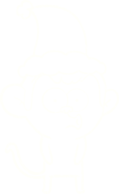 Bir insan tarafından çizilen Şenlikli Maymun Tebeşiri