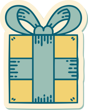 Bir insan tarafından çizilmiş geleneksel stil dövme çıkartması.