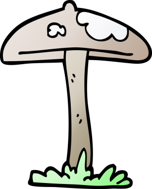 Bir insan tarafından çizilmiş karalama mantarı.