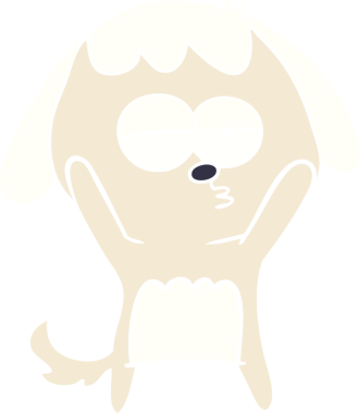 Bir insan tarafından çizilmiş düz renkli çizgi film.