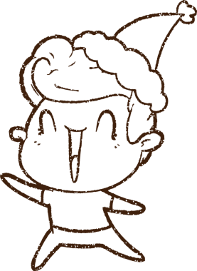 Bir insan tarafından çizilmiş Noel Adamı Kömürü