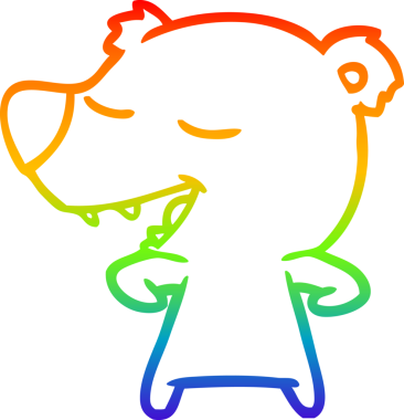 gökkuşağı gradyan çizgi çizimi bir insan tarafından çizilmiş bir çizgi ayı