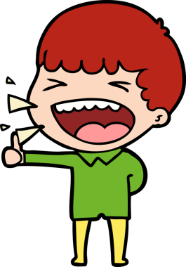 Bir insan tarafından çizilmiş gülen adam.