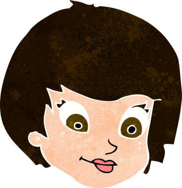 Bir insan tarafından çizilmiş bir kadın yüzü.