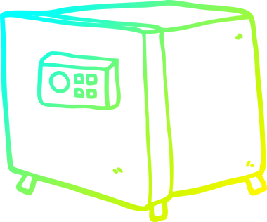 Bir insan tarafından çizilmiş bir kasanın soğuk gradyan çizgisi.