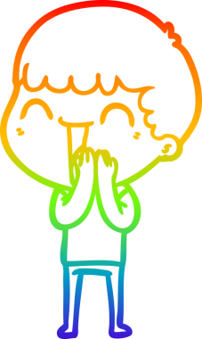 Bir insan tarafından çizilmiş mutlu bir adamın çizgi çizimi.