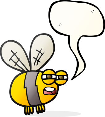 Bir insan tarafından çizilmiş serbest konuşma balonu çizgi film arısı