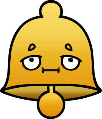 bir insan tarafından çizilmiş bir çanın gölgelenmiş karikatürü