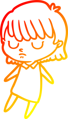 Bir insan tarafından çizilmiş bir karikatür kadın çizimi