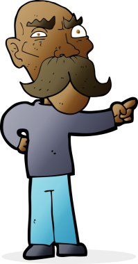 Çizgi film, yaşlı adamın bir insan tarafından çizilmesinden rahatsız olmuş.