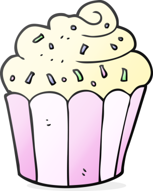 Bir insan tarafından çizilmiş serbest çizim kek.