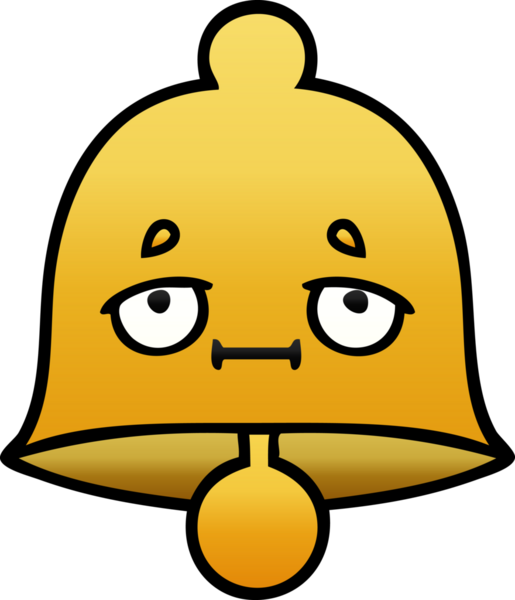 bir insan tarafından çizilmiş bir çanın gölgelenmiş karikatürü