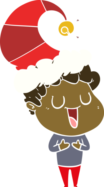 Bir insan tarafından çizilmiş düz renkli karikatür adam.