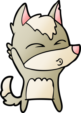 Bir insan tarafından çizilmiş bir kurt düdüğü.