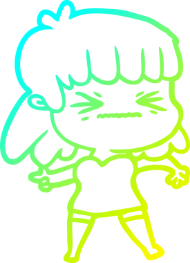 Bir insan tarafından çizilmiş bir karikatür kadın çizimi.