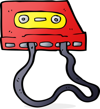 bir insan tarafından çizilmiş bir kaset.