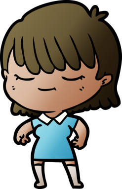 Bir insan tarafından çizilmiş karikatür kadın.