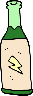 Bir insan tarafından çizilmiş ucuz içki.