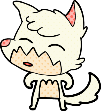 bir insan tarafından çizilmiş tilki çizgi filmi