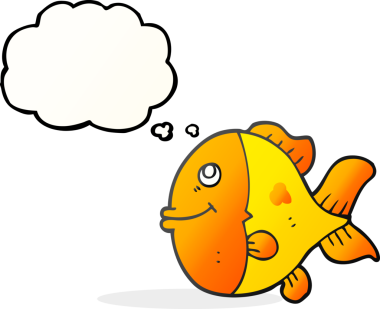 Bir insan tarafından çizilmiş serbest çizim balon balığı.