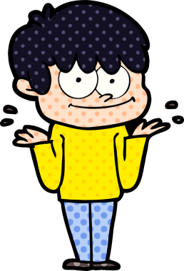 Bir insan tarafından çizilmiş mutlu çizgi film adamı.