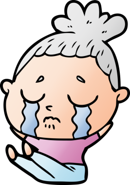 Bir insan tarafından çizilmiş ağlayan kadın çizgi filmi.