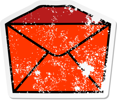 Bir insan tarafından çizilmiş garip bir el karikatürü çıkartması.