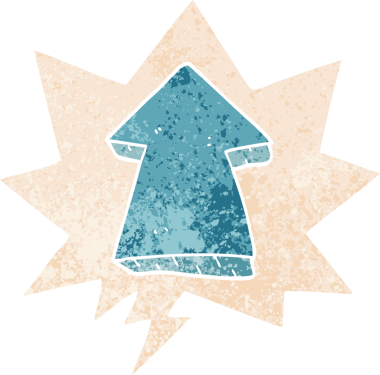 bir insan tarafından çizilmiş grunge ile konuşma balonu ile çizgi film sıkıntılı retro desen