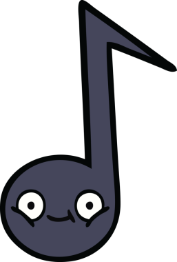 Bir insan tarafından çizilmiş güzel bir nota karikatürü.