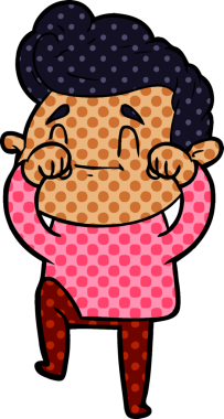 Bir insan tarafından çizilmiş mutlu çizgi film adamı.