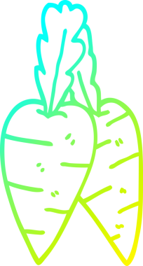 Bir insan tarafından çizilmiş havuç karikatürü çizimi.