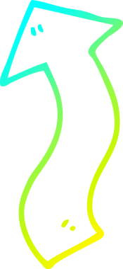 Bir insan tarafından çizilmiş bir çizgi filmin soğuk eğimli çizimi.