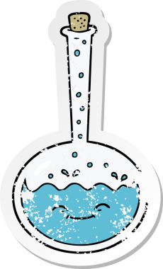 Bir insan tarafından çizilen kimyasal reaksiyonun sıkıntılı çıkartması.