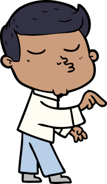 Bir insan tarafından çizilmiş karikatür mankeni adam.