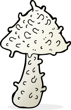 bir insan tarafından çizilmiş mantar mantarı