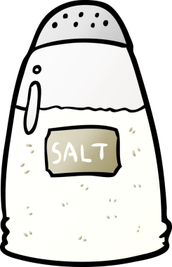 bir insan tarafından çizilmiş karikatür tuzluğu.