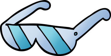 bir insan tarafından çizilmiş güvenlik gözlükleri.