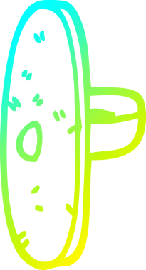 Bir insan tarafından çizilmiş bir ortaçağ kalkanının soğuk gradyan çizimi