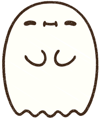 Bir insan tarafından çizilmiş şirin Hayalet Tebeşiri