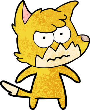 Bir insan tarafından çizilmiş bir tilki.