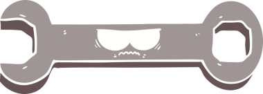 Bir insan tarafından çizilmiş düz renk çizgi film anahtarı