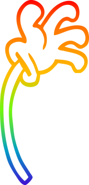 gökkuşağı gradyan çizgi çizimi bir insan tarafından çizilmiş el hareketi