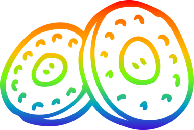 Bir insan tarafından çizilmiş altın sikkelerin çizgi çizimi