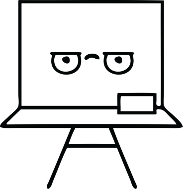 Bir insan tarafından çizilmiş karatahta çizimi