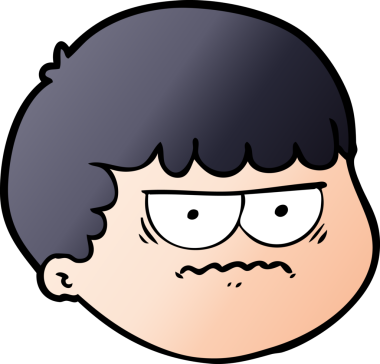 Bir insan tarafından çizilmiş erkek yüzü.