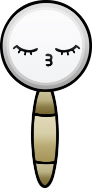 Bir insan tarafından çizilmiş bir büyüteçin gölgelenmiş karikatürü