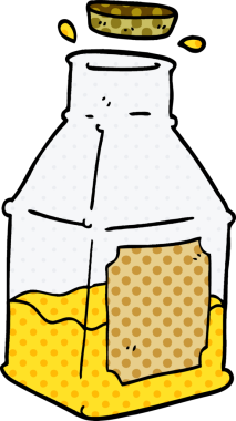 Bir insan tarafından çizilmiş sürahide karalama içeceği.