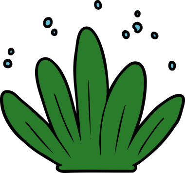 Bir insan tarafından çizilmiş çizgi film yaprağı.