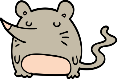 bir insan tarafından çizilmiş çizgi film faresi