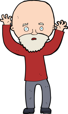 Karikatür sakallı adam bir insan tarafından çizilmiş.